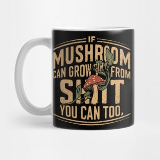 Resilient Growth: Mushroom Motivation Mug